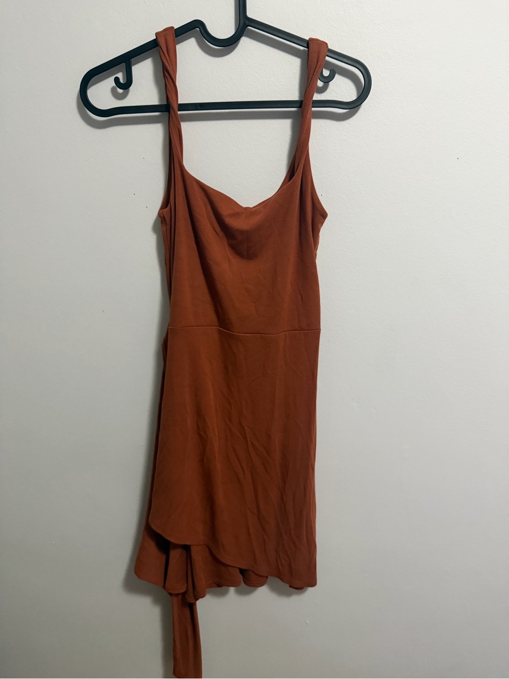Burnt Orange Aritzia Wilfred Saturn Mini Dress